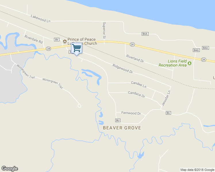 map of restaurants, bars, coffee shops, grocery stores, and more near 177 Timber Lane in Marquette