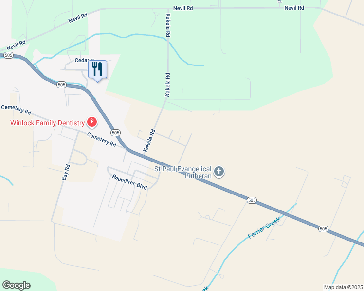 map of restaurants, bars, coffee shops, grocery stores, and more near 136 Kakela Road in Winlock