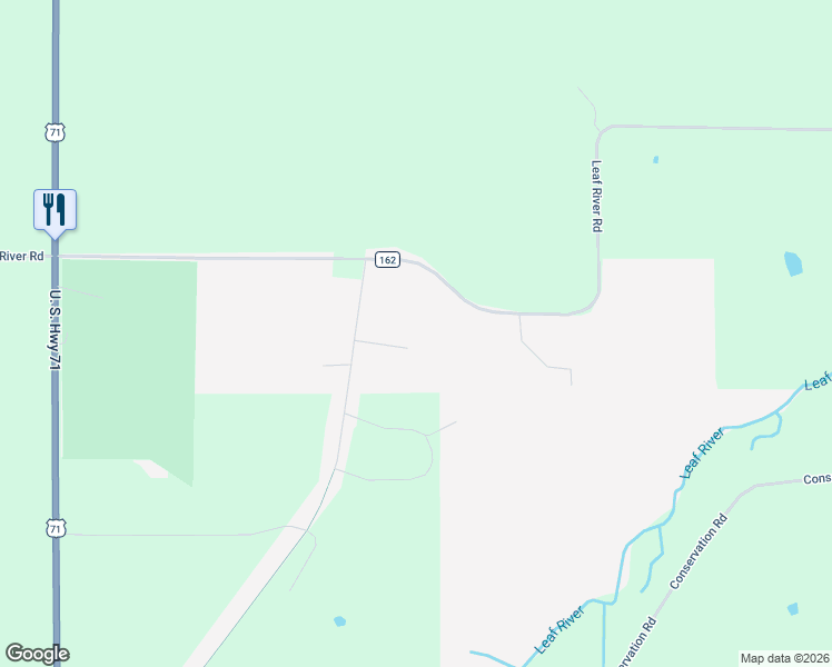 map of restaurants, bars, coffee shops, grocery stores, and more near 121 Putter Lane in Wadena