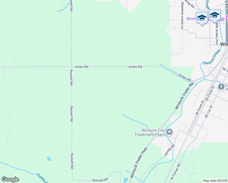 map of restaurants, bars, coffee shops, grocery stores, and more near 219 Jones Road in Winlock