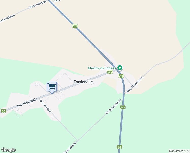 map of restaurants, bars, coffee shops, grocery stores, and more near 309 Rue Principale in Fortierville