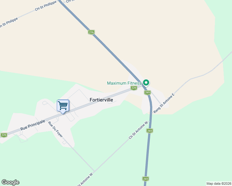 map of restaurants, bars, coffee shops, grocery stores, and more near 309 Rue Principale in Fortierville
