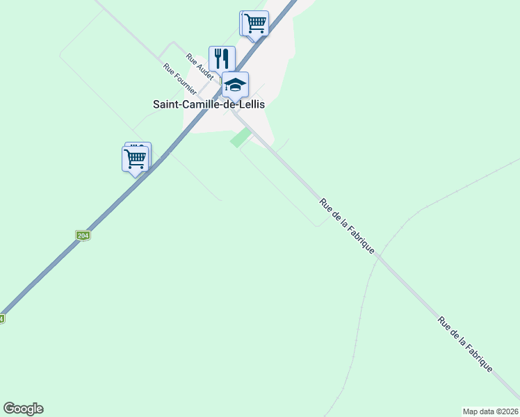map of restaurants, bars, coffee shops, grocery stores, and more near Rue Principale in Saint-Camille-de-Lellis