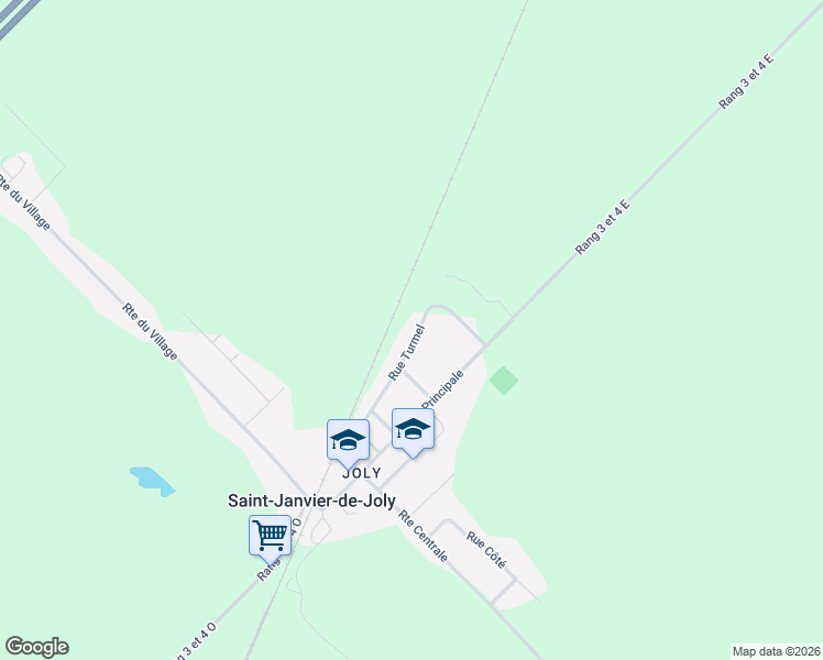map of restaurants, bars, coffee shops, grocery stores, and more near 670 Rue Turmel in Saint-Janvier-de-Joly