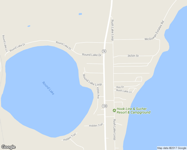 map of restaurants, bars, coffee shops, grocery stores, and more near 36440 Round Lake Loop in Ottertail