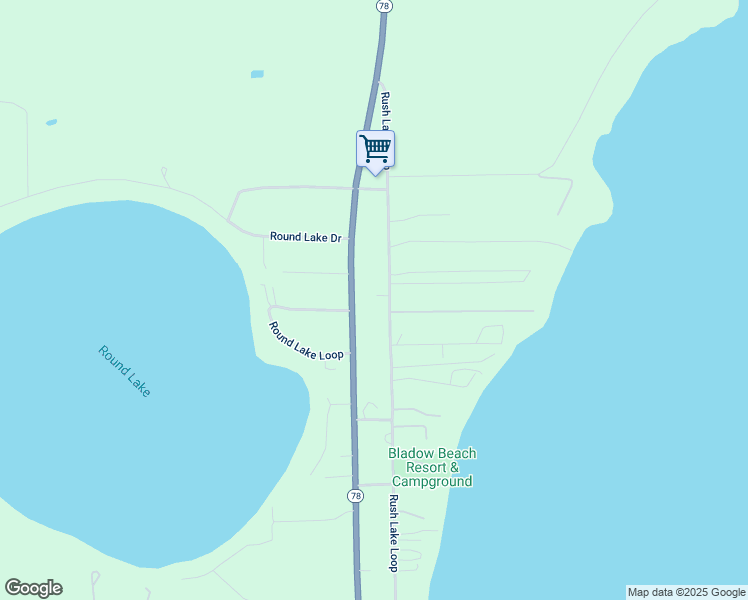 map of restaurants, bars, coffee shops, grocery stores, and more near 36385 Rush Lake Loop in Ottertail