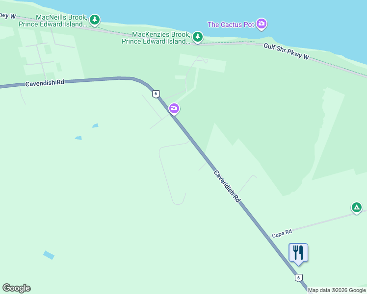 map of restaurants, bars, coffee shops, grocery stores, and more near in Cavendish