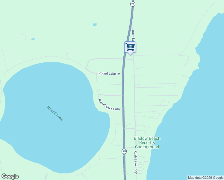 map of restaurants, bars, coffee shops, grocery stores, and more near 36440 Round Lake Loop in Ottertail