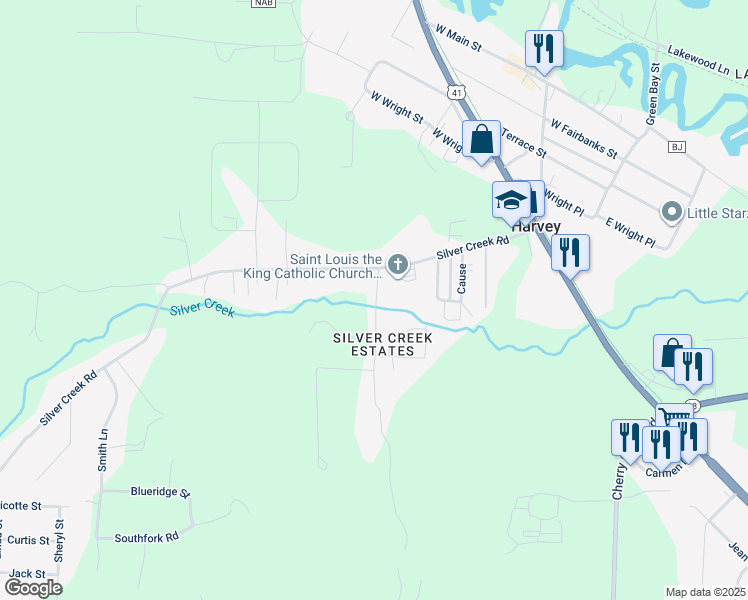 map of restaurants, bars, coffee shops, grocery stores, and more near 616-628 Willow Road in Marquette