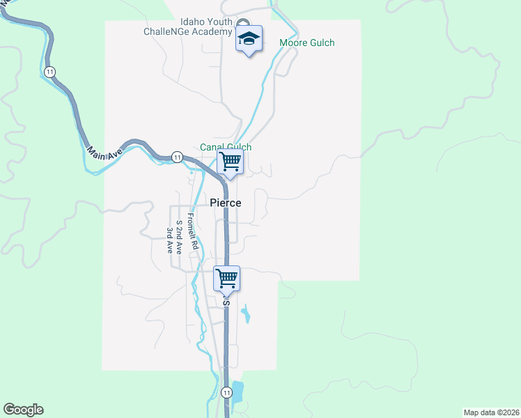 map of restaurants, bars, coffee shops, grocery stores, and more near 129 Court Street in Pierce