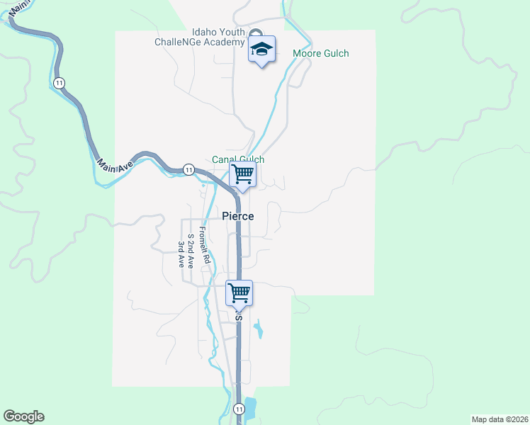 map of restaurants, bars, coffee shops, grocery stores, and more near 129 Court Street in Pierce