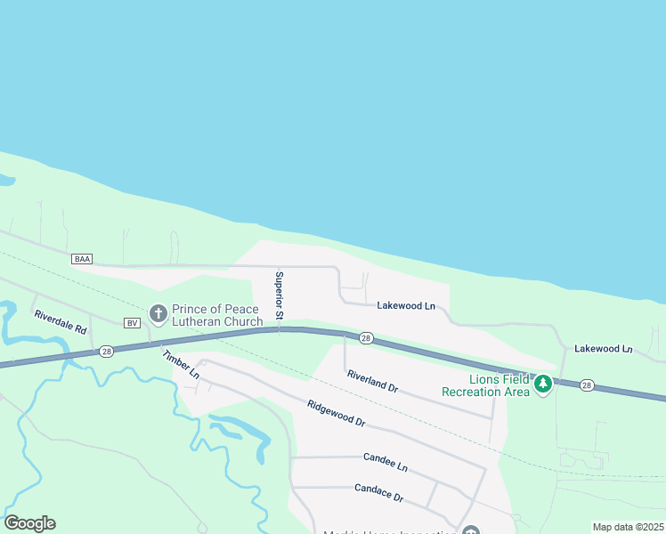 map of restaurants, bars, coffee shops, grocery stores, and more near 491 Lakewood Lane in Marquette