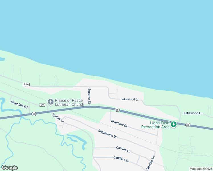 map of restaurants, bars, coffee shops, grocery stores, and more near 491 Lakewood Lane in Marquette