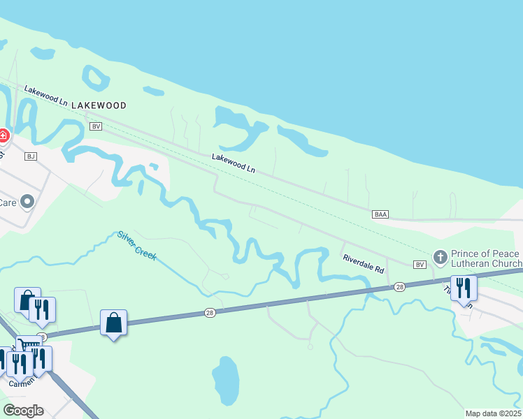 map of restaurants, bars, coffee shops, grocery stores, and more near 193-299 County Road Bv in Marquette