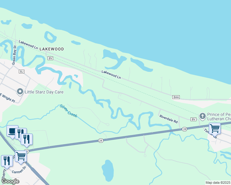 map of restaurants, bars, coffee shops, grocery stores, and more near 278 Riverside Road in Marquette