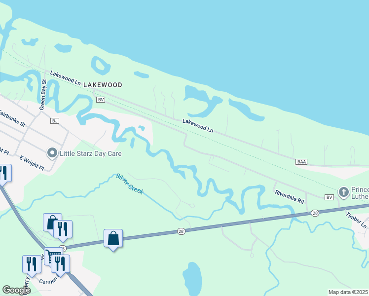 map of restaurants, bars, coffee shops, grocery stores, and more near 278 Riverside Road in Marquette