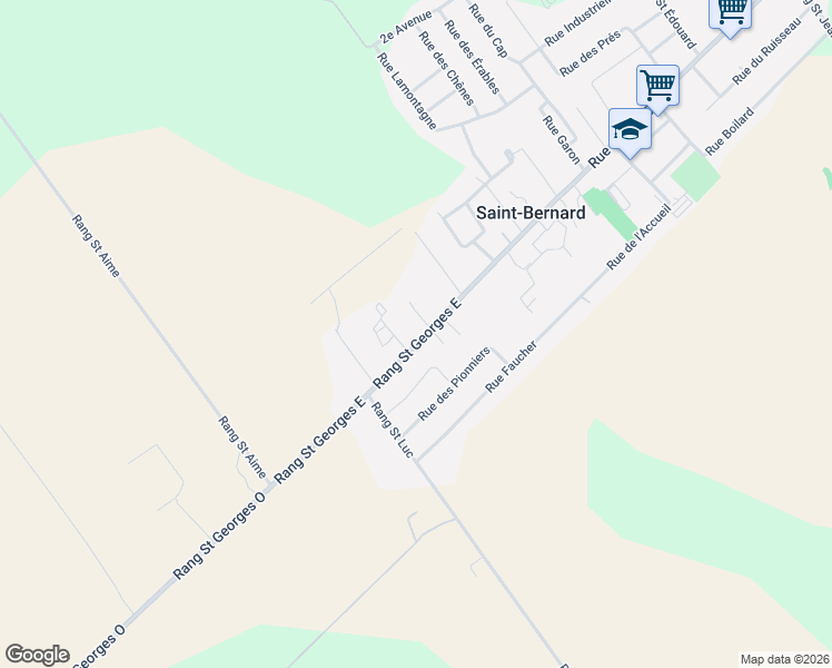 map of restaurants, bars, coffee shops, grocery stores, and more near 997 Rue Saint Georges in Saint-Bernard