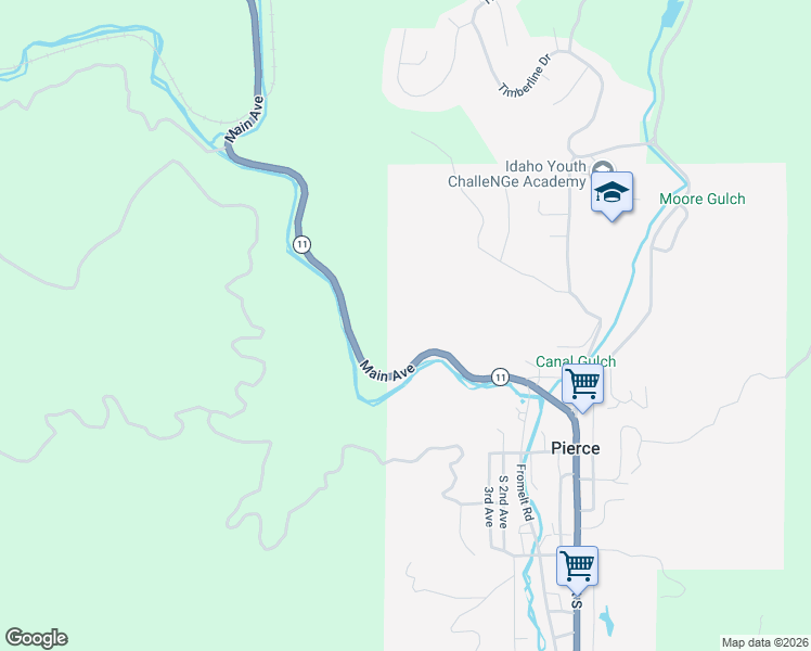 map of restaurants, bars, coffee shops, grocery stores, and more near in Pierce