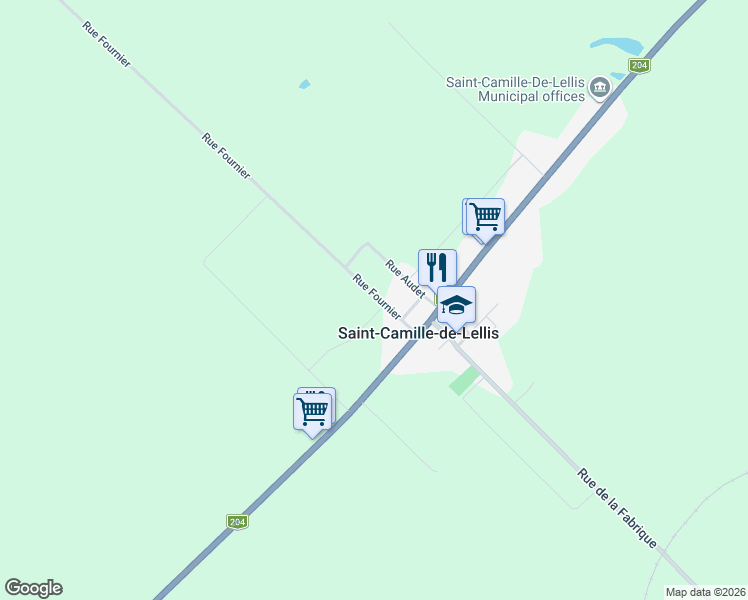 map of restaurants, bars, coffee shops, grocery stores, and more near 19 Rue Fournier in Saint-Camille-de-Lellis