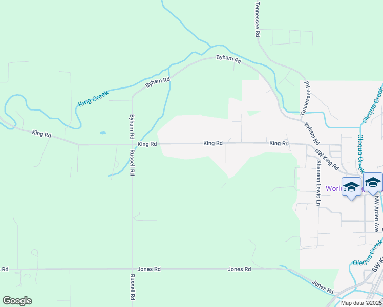 map of restaurants, bars, coffee shops, grocery stores, and more near 877 King Road in Winlock