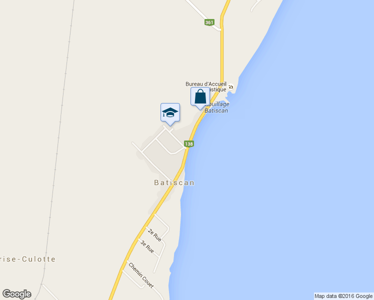 map of restaurants, bars, coffee shops, grocery stores, and more near 1020 Rue Principale in Batiscan