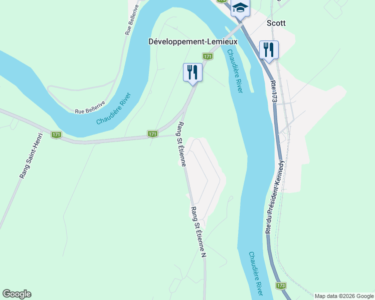 map of restaurants, bars, coffee shops, grocery stores, and more near 9 Rue du Torrent in Scott
