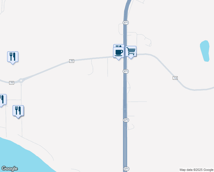 map of restaurants, bars, coffee shops, grocery stores, and more near 23787 Minnesota 371 in Nisswa