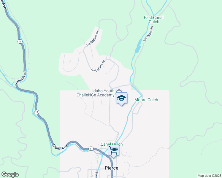 map of restaurants, bars, coffee shops, grocery stores, and more near 116 Cottonwood Street in Pierce