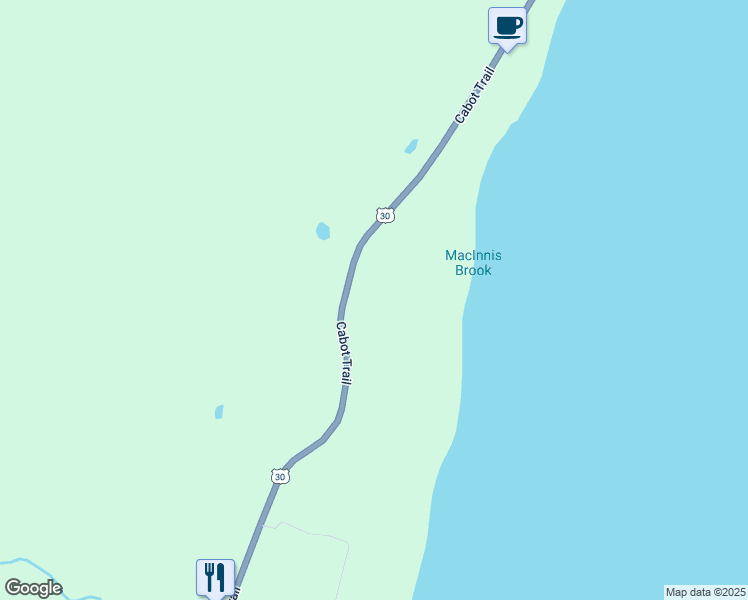 map of restaurants, bars, coffee shops, grocery stores, and more near 1 Cabot Trail in Wreck Cove
