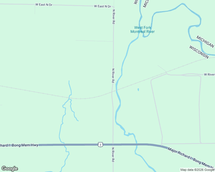 map of restaurants, bars, coffee shops, grocery stores, and more near 14503 North River Road in Hurley