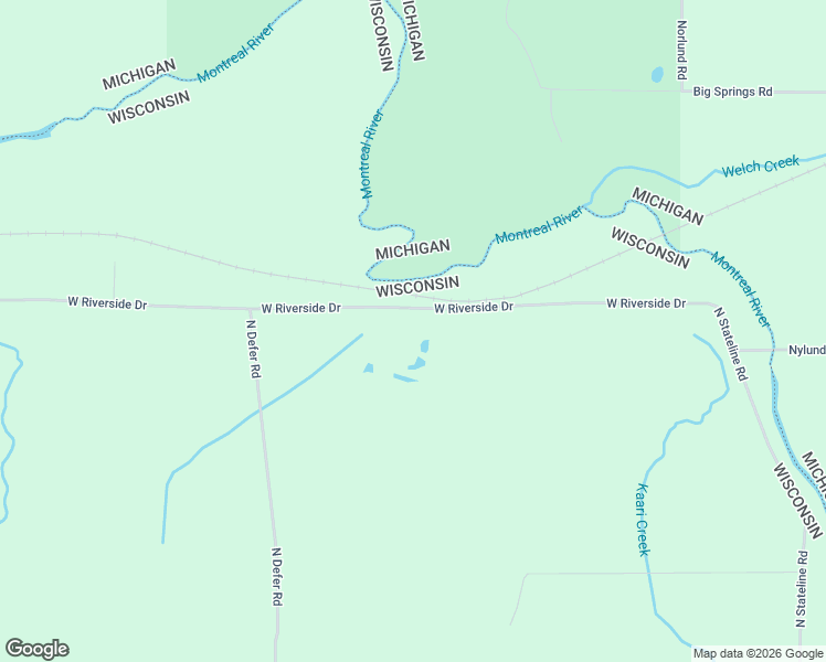map of restaurants, bars, coffee shops, grocery stores, and more near 5999 West Riverside Drive in Hurley