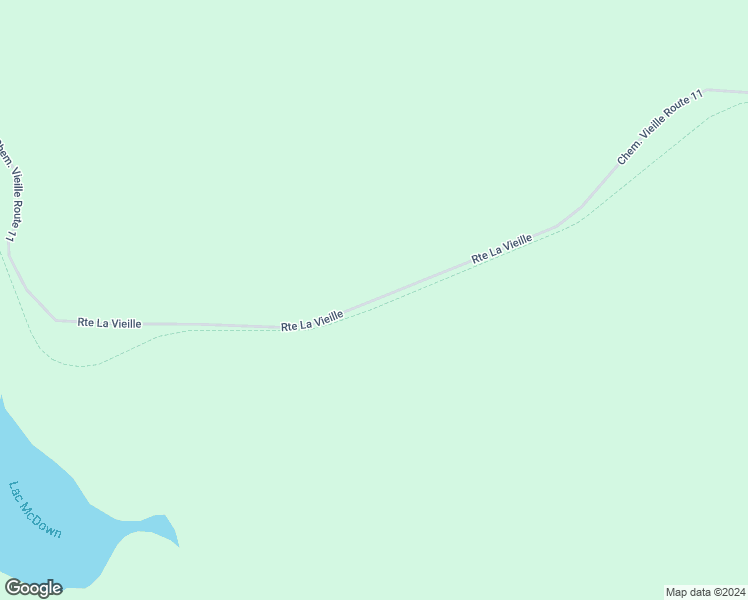 map of restaurants, bars, coffee shops, grocery stores, and more near Route La Vieille in Lac-Saguay