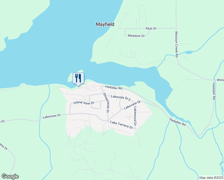 map of restaurants, bars, coffee shops, grocery stores, and more near 325 Hadaller Road in Mossyrock