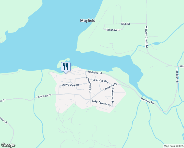 map of restaurants, bars, coffee shops, grocery stores, and more near 325 Hadaller Road in Mossyrock