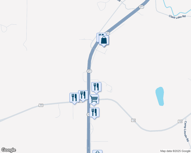 map of restaurants, bars, coffee shops, grocery stores, and more near 24238 Smiley Road in Nisswa