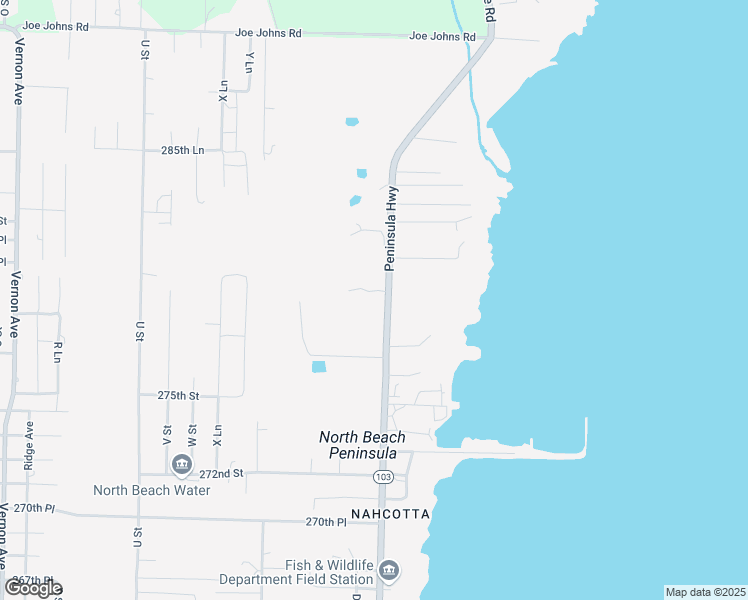 map of restaurants, bars, coffee shops, grocery stores, and more near 27815 Sandridge Road in Ocean Park