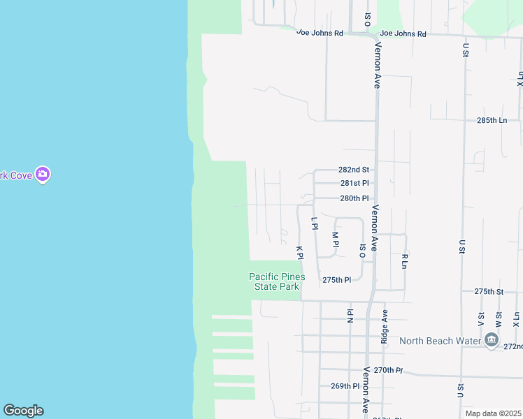 map of restaurants, bars, coffee shops, grocery stores, and more near 27915 J Lane in Ocean Park