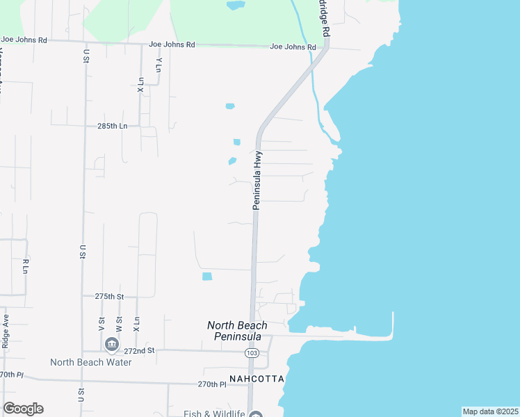 map of restaurants, bars, coffee shops, grocery stores, and more near 27815 Sandridge Road in Ocean Park
