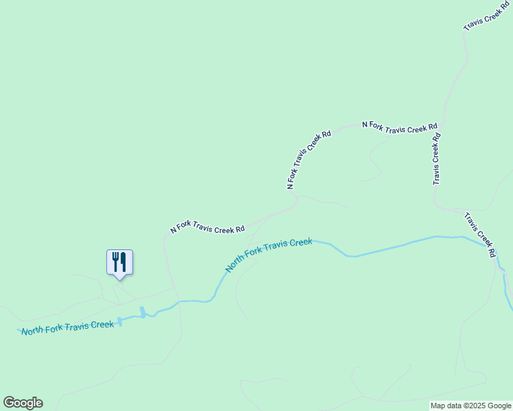 map of restaurants, bars, coffee shops, grocery stores, and more near 74 Travis Creek Road in Clancy