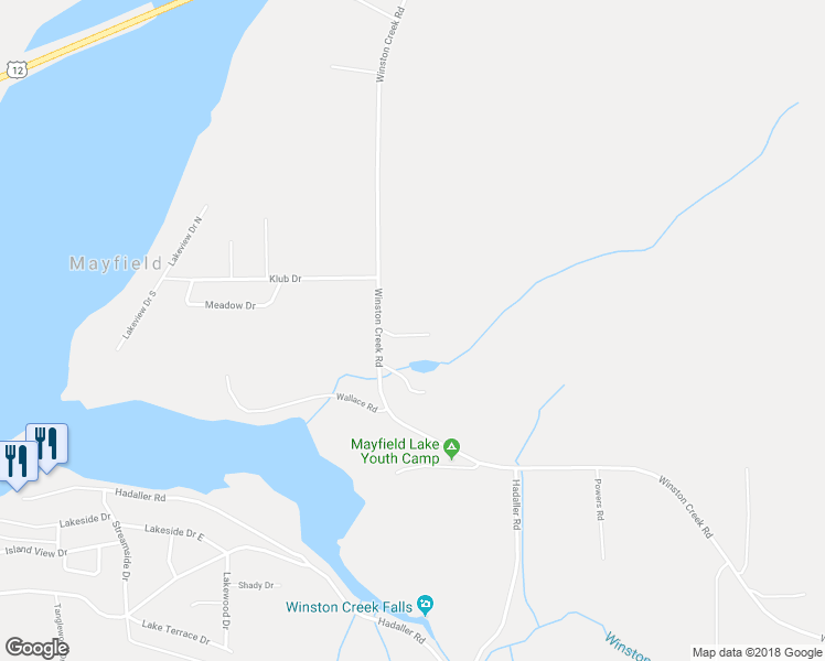 map of restaurants, bars, coffee shops, grocery stores, and more near 321 Winston Creek Road in Mossyrock