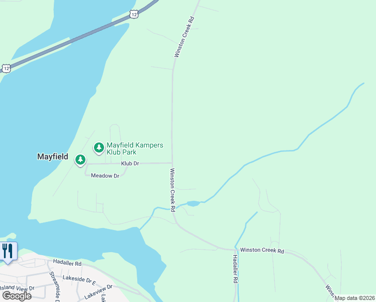 map of restaurants, bars, coffee shops, grocery stores, and more near 301 Winston Creek Road in Mossyrock