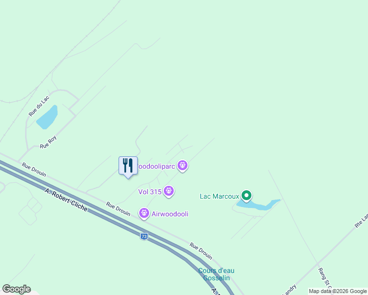 map of restaurants, bars, coffee shops, grocery stores, and more near 54 Rue du Boisé-du-Vigneron in Scott