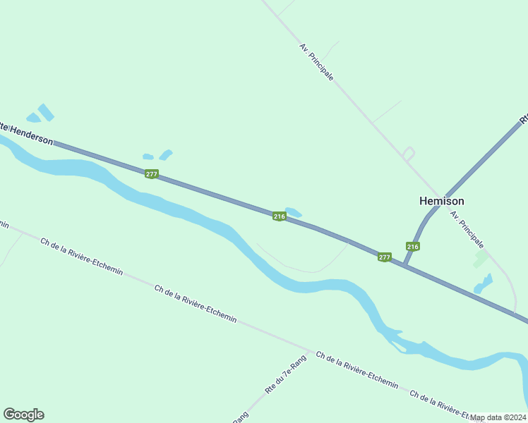 map of restaurants, bars, coffee shops, grocery stores, and more near Route Henderson in Saint-Malachie