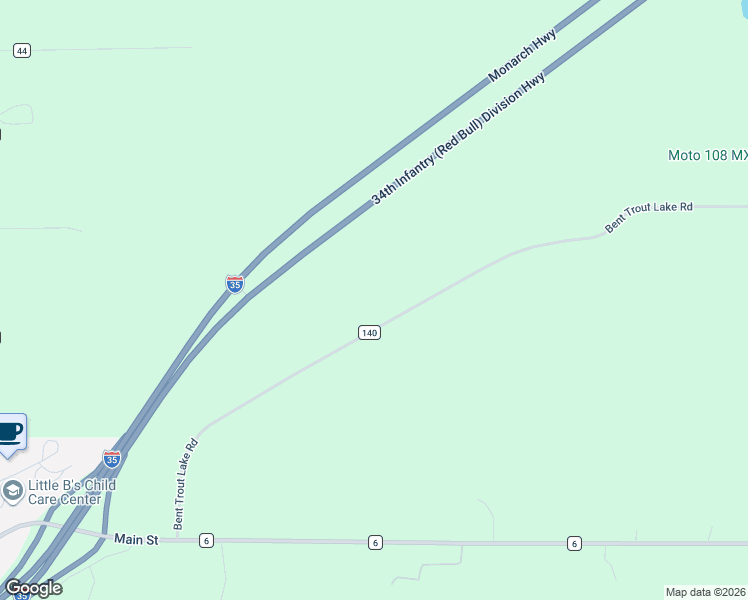 map of restaurants, bars, coffee shops, grocery stores, and more near 3541 Bent Trout Lake Road in Barnum
