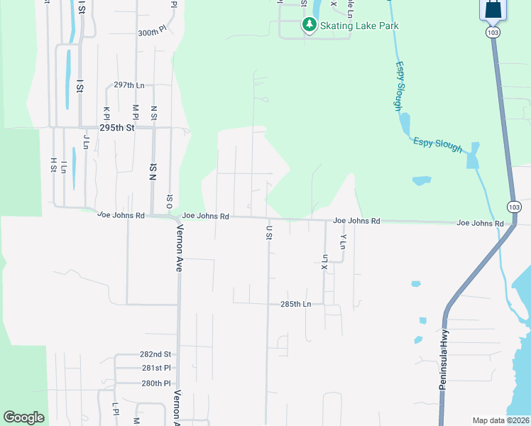 map of restaurants, bars, coffee shops, grocery stores, and more near 2014 Joe Johns Road in Ocean Park