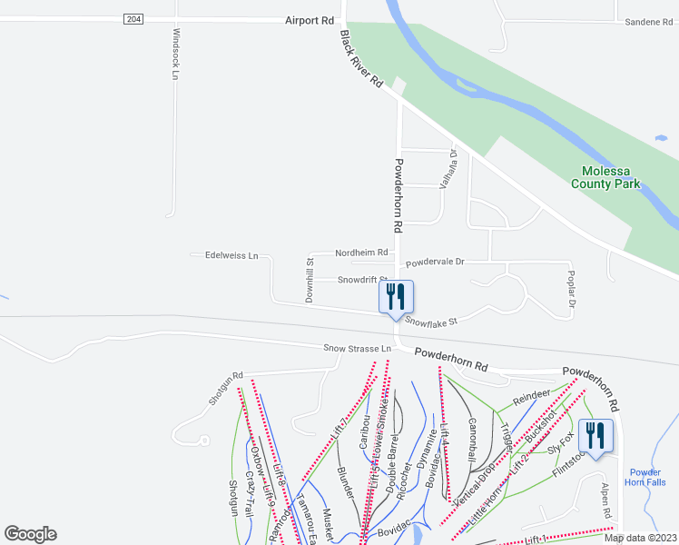 map of restaurants, bars, coffee shops, grocery stores, and more near e6262 Snowdrift Street in Bessemer