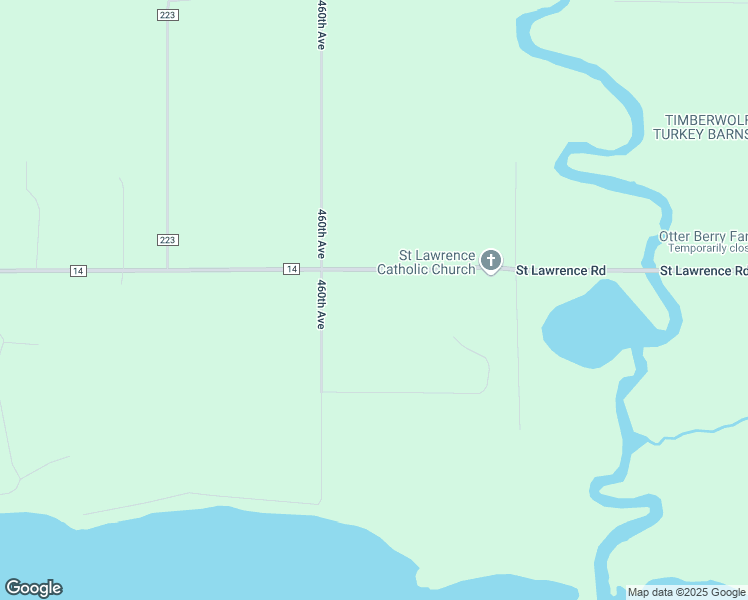 map of restaurants, bars, coffee shops, grocery stores, and more near 46112 County Highway 14 in Perham