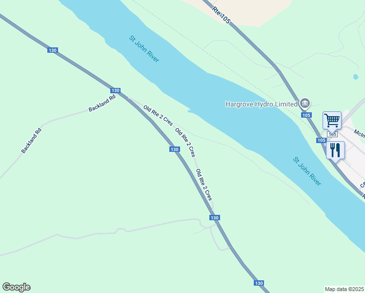 map of restaurants, bars, coffee shops, grocery stores, and more near 8156 New Brunswick 130 in Carleton County