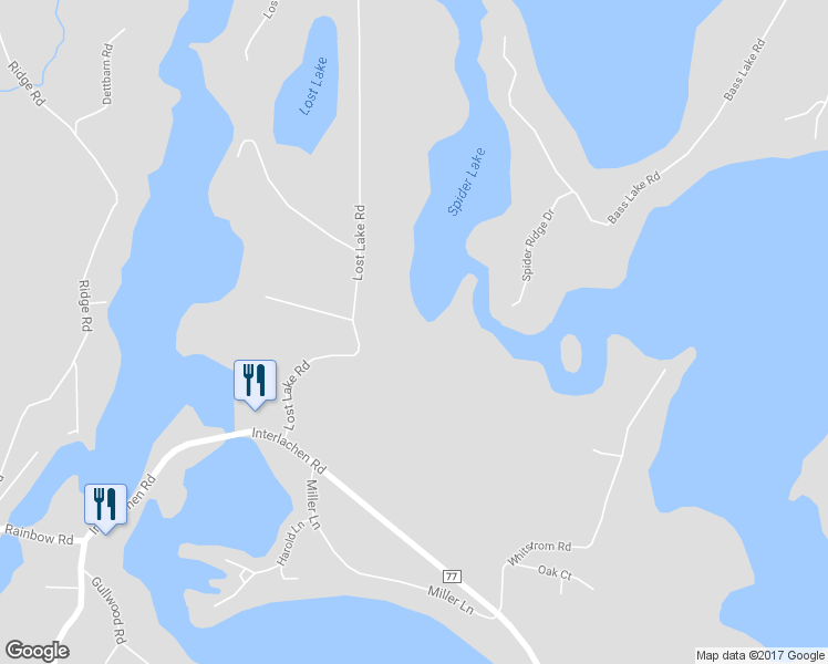 map of restaurants, bars, coffee shops, grocery stores, and more near 8030 Lost Lake Road in Nisswa