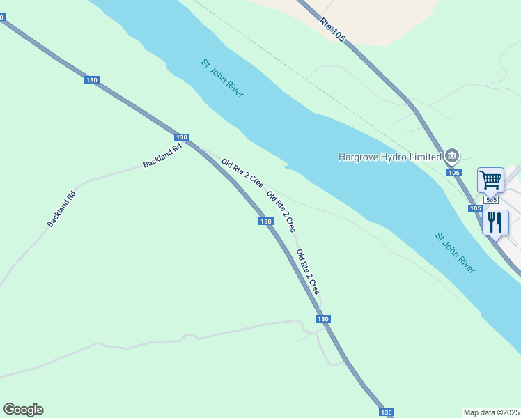 map of restaurants, bars, coffee shops, grocery stores, and more near 8156 New Brunswick 130 in Carleton County